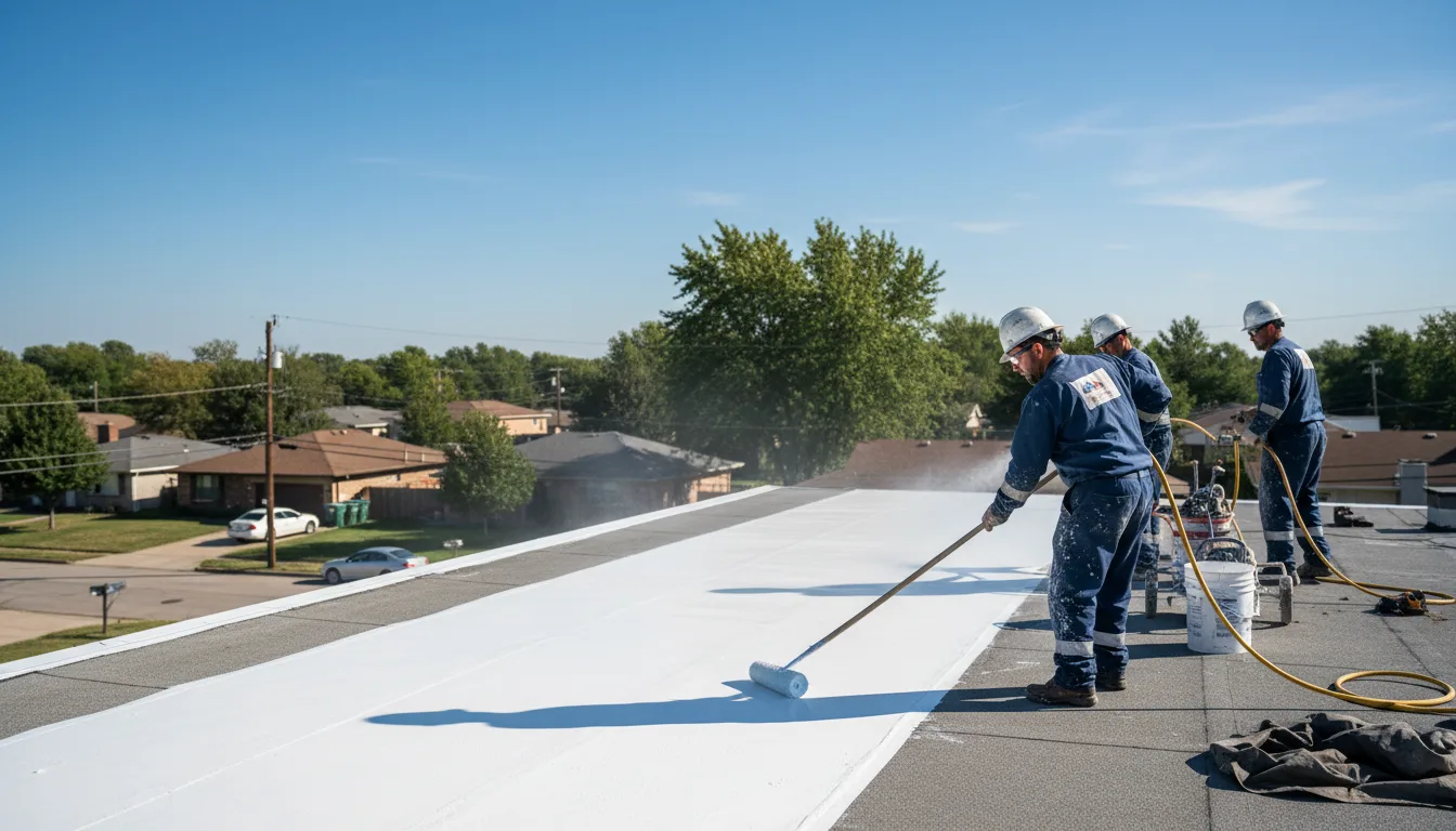 Commercial roof coating in Maroa, IL near me